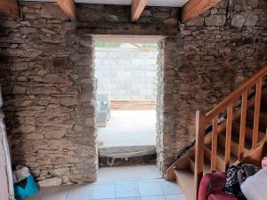 création ouverture de porte, mur en pierre St-Brieuc